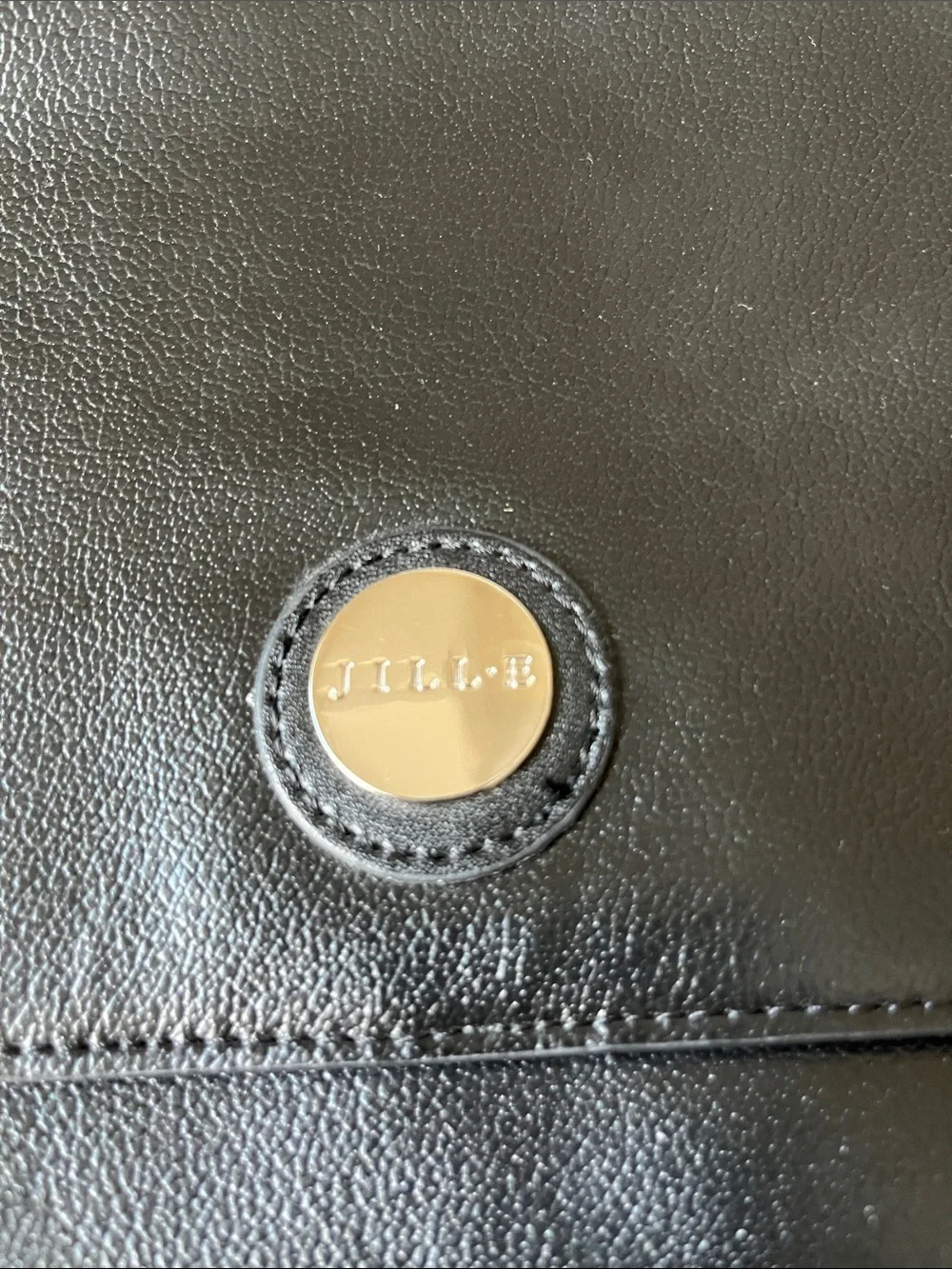Jill.E Designs. Black Leather Laptop Crossbody Bag